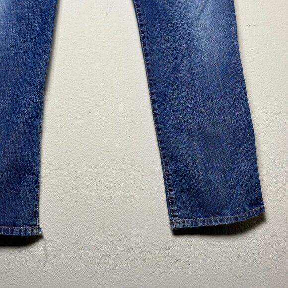 United Colors of Benetton Denim Jean Pant Men Distressed 34x33 Italy Plaid Line - Picture 11 of 14